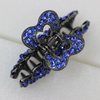 Faship Gorgeous Blue Crystal Floral Hair Claw Clips