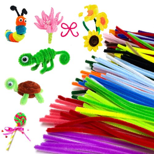 Fanghuashi Multi Color Pipe Cleaners for Crafts Chenille Stems, Pipe Cleaners for DIY Creative Crafts, Pipe Cleaner Crafts, Art and Craft Supplies (200pcs Mix Colox)