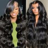 13x6 HD Lace Front Wigs Human Hair 28 Inch Body Wave Lace Front Wigs Human Hair Pre Plucked 200% Density Transparent Lace Frontal Wigs Human Hair Lace Front Wigs Baby Hair Human Hair Wig for Women