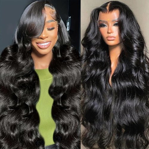 13x6 HD Lace Front Wigs Human Hair 28 Inch Body Wave Lace Front Wigs Human Hair Pre Plucked 200% Density Transparent Lace Frontal Wigs Human Hair Lace Front Wigs Baby Hair Human Hair Wig for Women