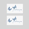 Oottati 2 Sheets Tiny Fake Semi Permanent Waterproof Temporary Tattoos Stickers 100% Plant-Based Ink Realistic English Inspirational Quotes Words Butterfly Live your Life your own way