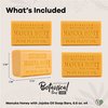 Australian Botanical Soap, Manuka Honey with Jojoba Oil 6.6 oz. (187g) Soap Bars | Natural Ingredient Bar Soaps | All Skin Types | Shea Butter Enriched - 4 Count