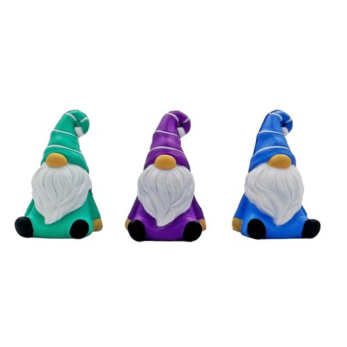 Gnome Stress, Gnome Worries 3 Pack! Gnome Stress Toy Balls - for Anxiety Stress Relief Sensory Garden Gnome Set Squeezable Squishy Gift Figure Figurines Office Desk Decoration