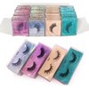 Ellazzle 20 Pairs False Eyelashes Natural, Wholesale 5D Fuffy Volume Lashes, Faux Mink Eyelash Bulk with Portable Boxes