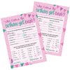 DISTINCTIVS Who Knows The Birthday Girl Best Party Game - 10 Game Cards - Girly Pink and Purple Tween Birthday Party Supplies