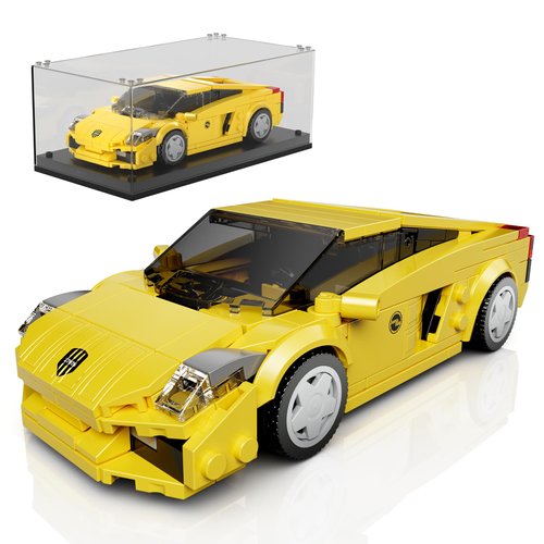 Mould King Speed Champion Car Building Sets, Model Car Set with Display Case, Racing Car for Boys 8+, 27076 Collectible Sports Car Kit Toy Blocks Display for Adults (342 Pieces)