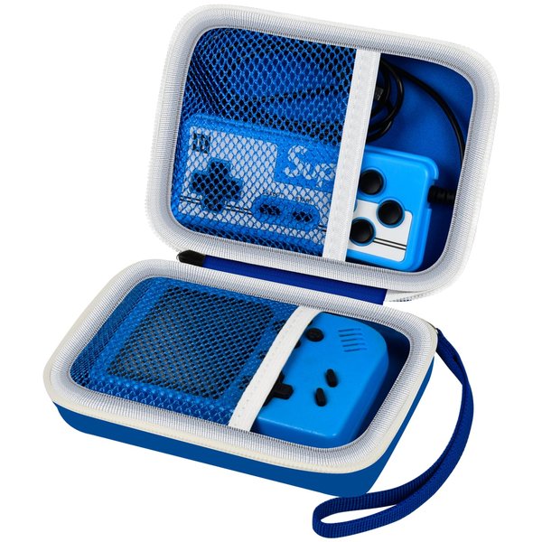 ALKOO Case Compatible with Retro Handheld Game Consoles/ R36S/ RG353V -Travel Storage Holder Organizer for Game Boy Mini, Retro Mini Players, and More - Blue