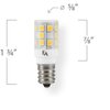 EmeryAllen EA-E12-2.5W-001-309F-D Dimmable Candelabra Base LED Light Bulb, 120V-2.5Watt (20W Equivalent) 250 Lumens, 3000K, 1 Pcs