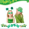 Bylion St. Patricks Day Party Favors Set Green Shamrock Sunglasses for Adults St. Patricks Day Accessories Green Shamrock Beads Necklaces Silicone Bracelet Rubber Wristbands for Party Supplies