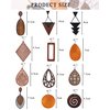 PATISORNA 12 Pairs Wooden Clip on Earrings for Women African Natural Wooden Dangle Earrings Lightweight Drop Earrings Ethnic Statement Drop Earrings Set Style A