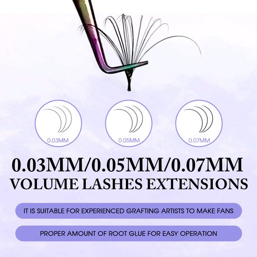 Lash Extensions .05mm 14-20mm Mixed Eyelash Extension Lashes C/D Curl Classic Lash Extensions Individual Lashes Supplies (0.05-C, Mixed 14-20mm)