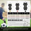 Geekism Soccer Shin Guards for Youth Kids Toddler, Protective Soccer Shin Pads & Socks Equipment - Football Gear for 3 5 4-6 7-9 10-12 Years Old Children Teens Boys Girls (Black, Medium)