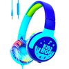 Move2Play Kidz Bop Wired Headphones for Kids | Microphone | 3.5mm Plug | Volume Limiting 85dB/94dB | Soft Pads | Adjustable | School Use | Gift 3 4 5 6 7 8+ Year Old Girls Boys Toddlers