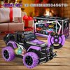 Blooming lilies Remote Control Car for Girls 3 4-7 Christmas Birthday Gifts, Rc Truck with Cool Lights Car Toys for Kids Indoor Outdoor Games- 1:20 Scale Off Road Rc Cars Purple
