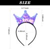 Crown Headband Laser Glitter Hair Band Crown Sequin Hair Accessories Girls Women Birthday Party International Children's Day (Lavender)