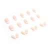 Foccna White Fake Nails Tips Almond Women's Press on French False Nails White Medium Glossy Daily Wear Artificail Nails for Nail Art Manicure Decoration 24pcs