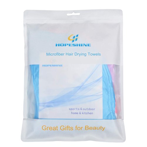 HOPESHINE Hair Towel Twist Women's Soft Shower Towels for Hair Turban Wrap Drying Head Towels Great Gift for Women (Blue+Purple+Rose Red 3-Pack)