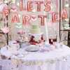 Mity rain Tea Party Decorations - LET'S PAR TEA Aluminum Foil Balloons/Teapots Teacups Tea Party Banner/Floral Tea Party Hanging Decorations for Baby Shower Bridal Shower Girls Birthday Party Supplies