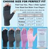 Happymart 2 Pairs Arthritis Gloves for Women for Pain, Compression Gloves for Carpal Tunnel Relief, Rheumatoid Osteoarthritis, Fingerless Gloves for Women and Men, Typing (Pink, Medium)