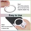 uxcell 3Pcs Magnetic Adapter Ring, Universal Magnetic Wireless Charger Conversion Kit Sparkle Magnetic Metal Ring Adhesive Sticker Ring for Phone Case, White