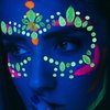 2 Pack Halloween Glow in the Dark Face Jewels Crystal Glitter Stickers, Luminous Tattoo Face Day Of The Dead Face Gems Jewels Tattoos