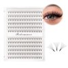 Dedila Short Stem Nature Long 10D Premade Fans Dramatic Volume Eye Lashes Extensions Thickness 0.07mm D Curl Soft and Light Weight Individual False Eyelashes Cluster (12MM)