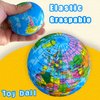 Globe Squeeze Balls,2.5 inch Earth Stress Relief Balls,Soft Foam Stress Ball Toy for Finger Exercise,School or Office Party Favors,24 Pcs