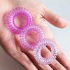 Reazana 27 Pieces Spiral Hair Ties No Crease Coil Hair Ties Phone Cord Hair Ties Waterproof Elastic Hair Bands Traceless Ponytail Holder Hair Coils 1.6inch(4cm) for Women and Girls (Ombre Purple)