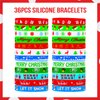 MGparty 72pcs Christmas Slap Bracelets Silicone Bracelets Bulk Party Favors Toys for Kids Xmas Party Favors Christmas Stocking Stuffers Gifts Goodie Bag Stuffers