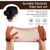 Dimeho Hair Nets, 20 Pcs Invisible Mesh Hairnets for Women Bun Elastic Edge Wig Nets Hair Bun Net for Dance Ballet Bun Maker, Individual Package (Brown)