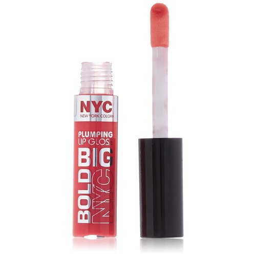 N.Y.C. New York Color Big Bold Plumping and Shine Lip Gloss, Full On Fuchsia, 0.39 Fluid Ounce