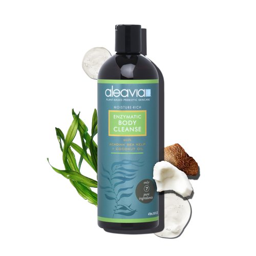 Aleavia Body Cleanse – Organic & All-Natural Prebiotic Body Wash – Fragrance-free and Sulfate-Free Enzymatic Body Cleanser – 16 Oz.