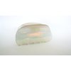 Generic Clear frosted white spotted iridescent hair claw clip