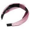 VOCOSTE Velvet Knotted Headband, Velvet Padded Headbands for Women, Fashion Wide Headbands, Pink Velvet Headbands, Non-slip Soft Head Bands Headwear Hairband, Hair Accessories for Women