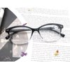 Women Reading Glasses 3.5 4 Pair Stylish Ladies Readers with Comfort Spring Hinge Pattern Design Pouch Included Black
