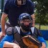 Champion Sports Lightweight Youth Catchers Mask - Full Face Protection - Comfortable Fit - Metal Frame - Helmet Harness - Ideal Catchers Mask for Young Catchers,Black