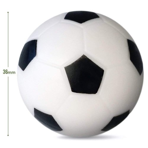 TOSAMZOO Foosball Table Replacement Foosballs, 36mm Game Table Size Black and White Tabletop Soccer Balls - 6 Pack