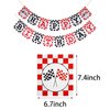 Race Car Birthday Banner, Checkered Happy Birthday Banner Race Car Birthday Party Decorations Checkered Flags Racing Banner Boys racing themed birthday decorations