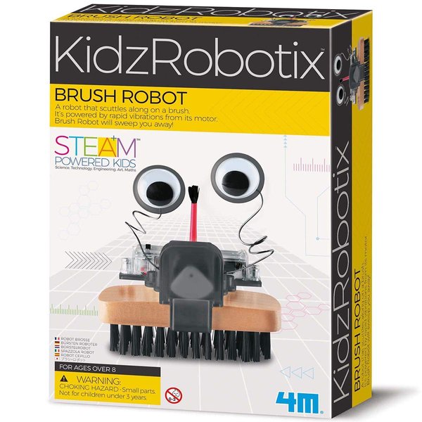 4M 4574 Brush Robot DIY Science Engineering Robotics Kit - Educational Stem Toys Gift for Kids & Teens, Boys & Girls (Packaging May Vary)