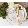 Novelty Modern Flatware, Cutlery, Disposable Plastic Dinner forks Luxury Gold 32 Count