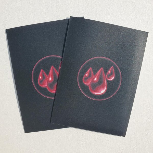 Fantasy North - Elements I - Blood - 100 Textured Matte TCG Card Sleeves - Fits Magic MTG Commander Pokemon and Other Card Games - Playing Card Sleeves