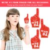 48 Pieces Mini Foam Fingers 5.6 Inch Foam Hand Cheerleading Foam Fingers for Sports Cheer School Spirit Craft Foam Fingers for Sports Events Games Party Supplies (Red, We're #1)