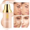 Colour Changing Foundation Liquid 4 in 1, Oil-free BB Cream Makeup, Hydrating Longwearing & Waterproof Concealer, SPF 50+ Makeup Base Nude Face, Foundation Medium Spectrum for all Skin(30ml)