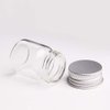 Teensery 12 Pcs Empty Clear Glass Bottles with Screw Aluminum Cap Mini Container Jars for Essential Oil Powders Cream Ointments Grease Cosmetic Makeup Sample(15ml)