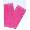 Terry Town Hot Pink Tri-Fold Golf, Hand Towel with Grommet & Hook