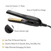 Hot Beauty Professional Ceramic Mini Flat Iron 1/2", Anti-Frizz, Fast Heating, Versatile Styling for Curly & Straight Hair, Ideal for Traveling with Travel Pouch (Black)
