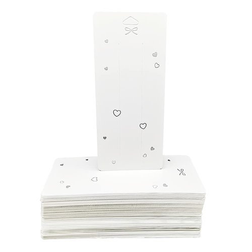 UUYYEO 100 Pcs Hair Clip Display Cards Hair Bow Holder Cards Rectangular Paper Cardboard for Hair...