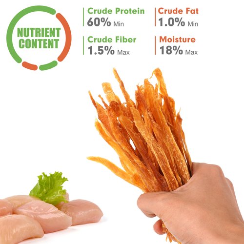 MON2SUN Dog Treats, Chicken Jerky Strips for Small Dogs, High Protein & Grain Free Dog Snacks, Easy to Digest Dog Training Treats (Chicken, 10.58 Ounce -Pack of 1)