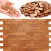 Burbell 400 Pcs Miniature Dollhouse Flooring on 1: 12 Scale Mini Wooden Dollhouse Floor Boards Geometric Bamboo Doll House Furniture Wood Mini Floor Boards for Model Accessories(Pale Brown)