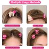 Volumizing Roller Clips, Amreich Hair Root Clips for Volume, Heatless Curlers for Bangs, 6 PCs Hair Roller Clips with 2 PCs Bump it Up Sponge Clips Quick Hair Styling Clips